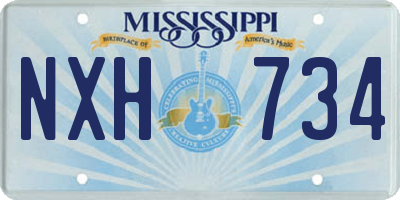MS license plate NXH734