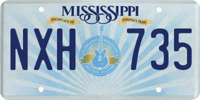 MS license plate NXH735