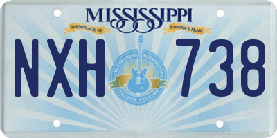 MS license plate NXH738