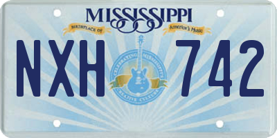 MS license plate NXH742