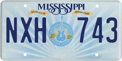 MS license plate NXH743