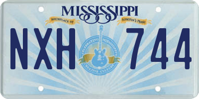 MS license plate NXH744