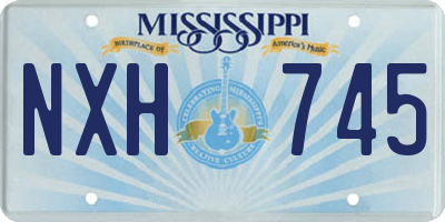 MS license plate NXH745