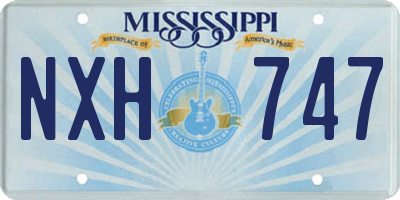 MS license plate NXH747
