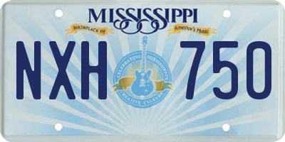 MS license plate NXH750
