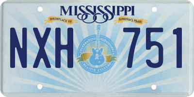 MS license plate NXH751