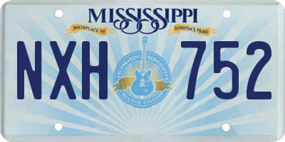 MS license plate NXH752