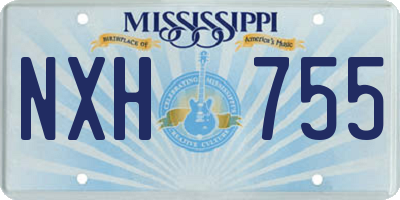 MS license plate NXH755