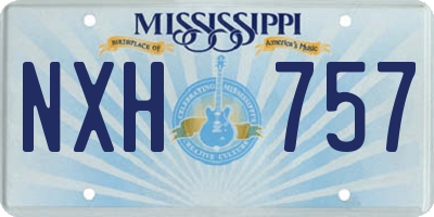 MS license plate NXH757