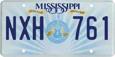 MS license plate NXH761