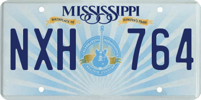 MS license plate NXH764