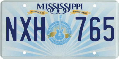 MS license plate NXH765