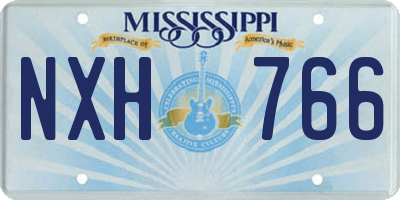 MS license plate NXH766