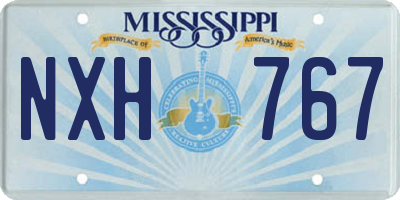 MS license plate NXH767