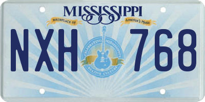 MS license plate NXH768
