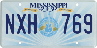 MS license plate NXH769