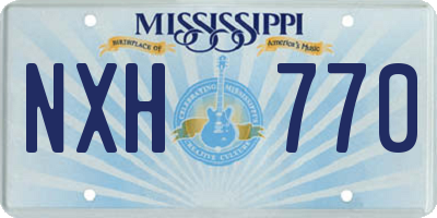 MS license plate NXH770