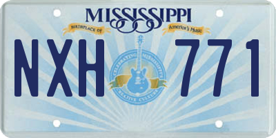 MS license plate NXH771