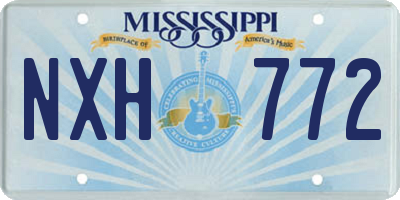 MS license plate NXH772