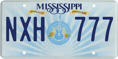 MS license plate NXH777