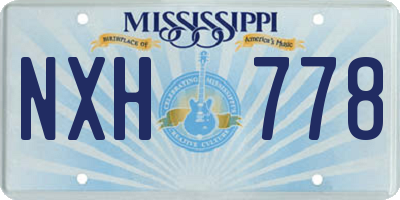 MS license plate NXH778
