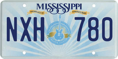 MS license plate NXH780