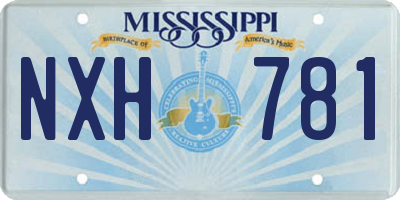 MS license plate NXH781