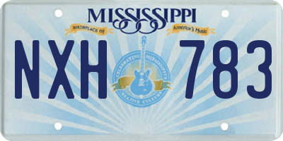 MS license plate NXH783