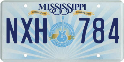 MS license plate NXH784