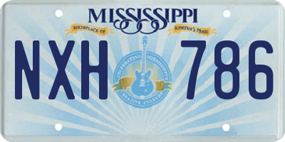 MS license plate NXH786