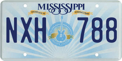 MS license plate NXH788