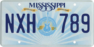 MS license plate NXH789