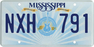 MS license plate NXH791