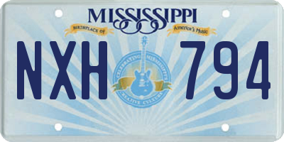 MS license plate NXH794