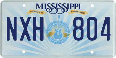 MS license plate NXH804
