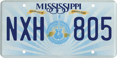 MS license plate NXH805