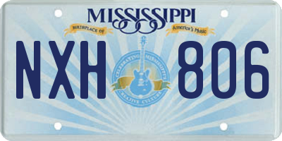 MS license plate NXH806