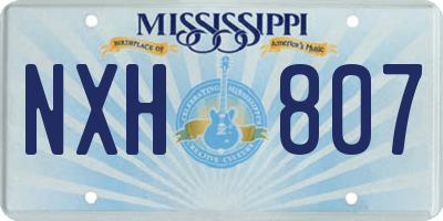 MS license plate NXH807