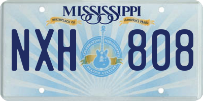 MS license plate NXH808