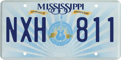 MS license plate NXH811