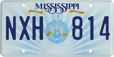 MS license plate NXH814