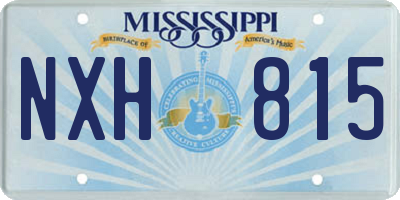 MS license plate NXH815
