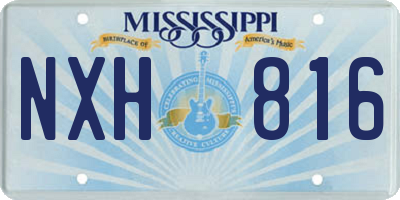 MS license plate NXH816
