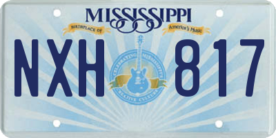MS license plate NXH817