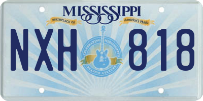MS license plate NXH818