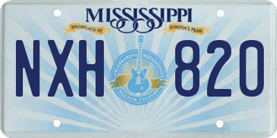MS license plate NXH820
