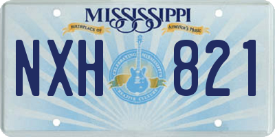 MS license plate NXH821