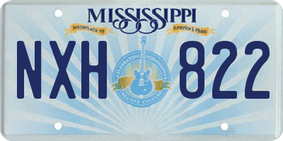 MS license plate NXH822