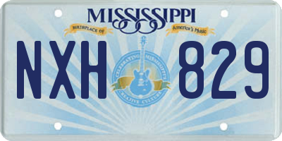 MS license plate NXH829