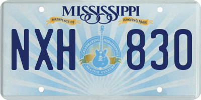 MS license plate NXH830